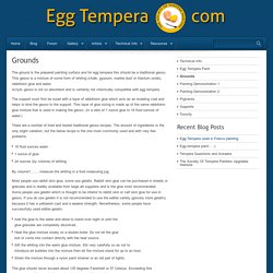 Egg Tempera Grounds