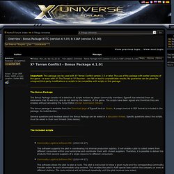 Overview - Bonus Package X3TC (version 4.1.01) & X3AP (version 5.1.00)