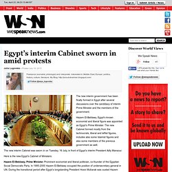 Egypt’s interim Cabinet sworn in amid protests