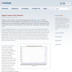 Egypt Leaves the Internet