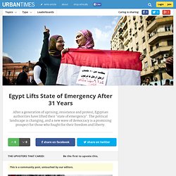 Egypt Lifts State of Emergency After 31 Years