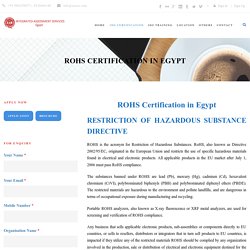 ROHS Certification Body in Egypt - IAS Egypt