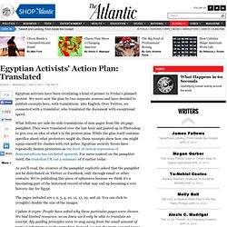 Egyptian Activists' Action Plan: Translated - Alexis Madrigal - International