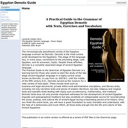 Égyptien démotique Guide