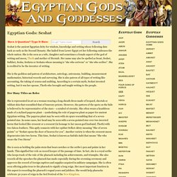 Egyptian Gods: Seshat