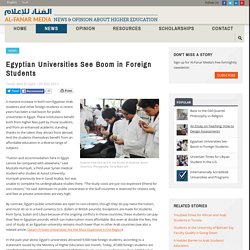 Egyptian Universities See Boom in Foreign Students