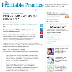EHR vs EMR – What’s the Difference?