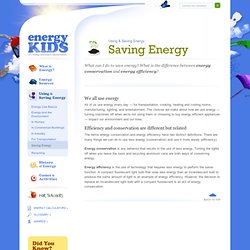 Energy Kids - Saving Energy