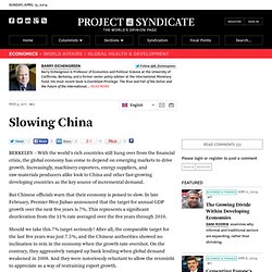 Slowing China