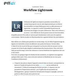 Workflow Lightroom