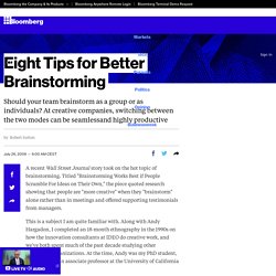 Eight Tips for Better Brainstorming