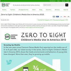 Children's Media Use in America 2013 Infographic from Common Sense Media
