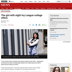 The girl with eight Ivy League college offers