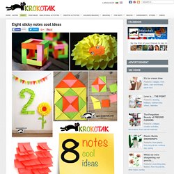 Eight sticky notes cool ideas