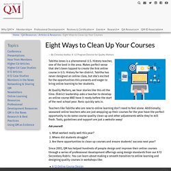 Eight Ways to Clean Up Your Courses