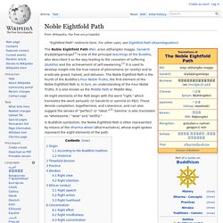 Noble Eightfold Path