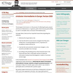 eInclusion Intermediaries in Europe: horizon 2020