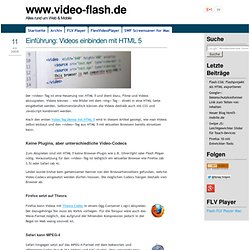 Einführung: Videos einbinden mit HTML 5