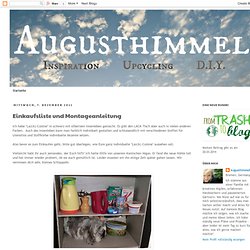 Einkaufsliste und Montageanleitung