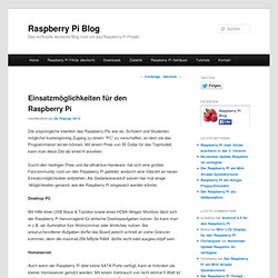 Einsatzmöglichkeiten für den Raspberry Pi
