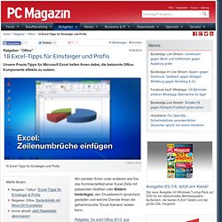 18 Excel-Tipps für Einsteiger und Profis - pcgo - Magnus.de