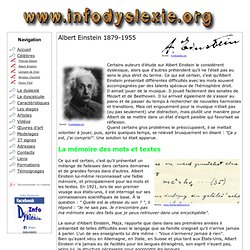 Albert Einstein : Célèbre et dyslexique