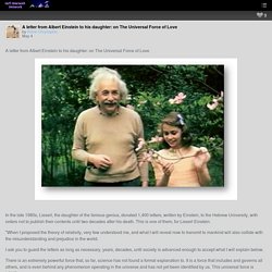 A letter from Albert Einstein to his daughter: on The Universal Force of Love – Intl. Starseed Network