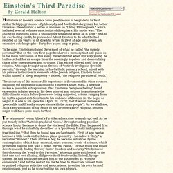 Einstein's Third Paradise, by Gerald Holton