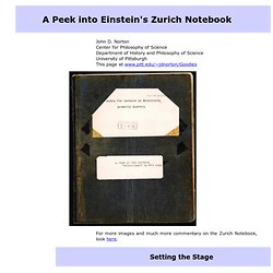 Einstein's Zurich Notebook