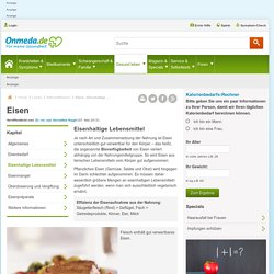 Eisen Eisenhaltige Lebensmittel