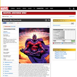 Magneto (Max Eisenhardt) - Marvel Universe Wiki