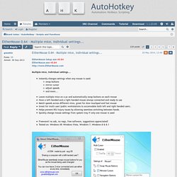 EitherMouse 0.64 - Multiple mice, individual settings... - AutoHotkey Community