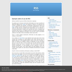 Ejemplo sobre el uso de RSS