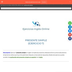 Ejercicio 7 - Presente simple en inglés