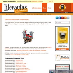 Ejercicios de escritura – lista completa