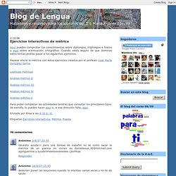 Blog de Lengua: Ejercicios interactivos de métrica