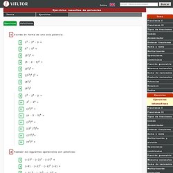 Ejercicios resueltos de potencias