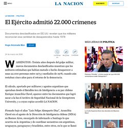 El Ejército admitió 22.000 crímenes