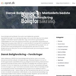 Dansk Boligforsikring - Markedets bedste ejerskifteforsikring