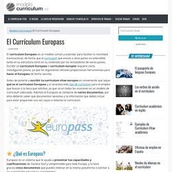 El Currículum Europass