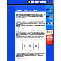 GUÍA HTML - <TABLE> elaborar y gestionar tablas HTML