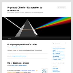 Un site utilisant Académie de Poitiers : la plateforme des blogs pédagogiques