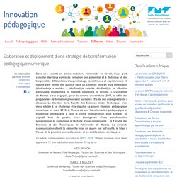 Stratégie de transformation pédagogique numérique