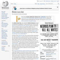 Elaine race riot - Wikipedia
