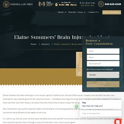 Elaine Summers' Brain Injury Accident