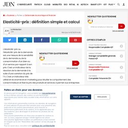 Elasticité-prix : définition simple et calcul