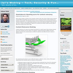 ElasticSearch: Boosting score for content relevancy « Jai’s Weblog – Tech, Security & Fun…
