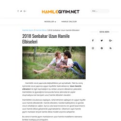 2018 Sonbahar Uzun Hamile Elbiseleri - Hamilegiyim.net