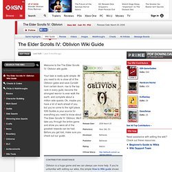The Elder Scrolls IV: Oblivion Wiki Guide & Walkthrough