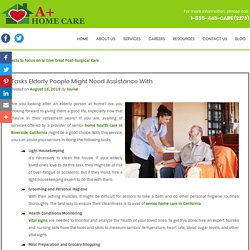 Tasks Elderly People Might Need Assistance With